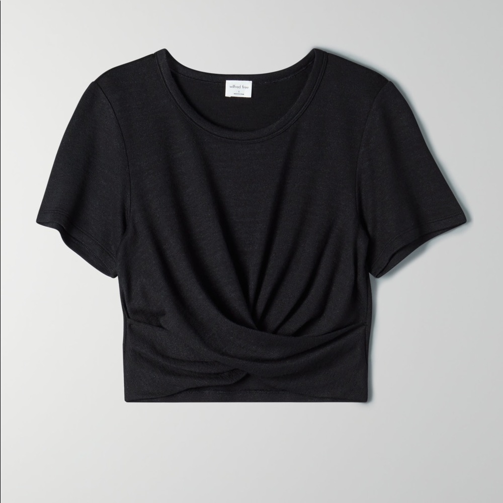 Aritzia Wilfred Free BLACK Oracle Tee SOFT JERSEY